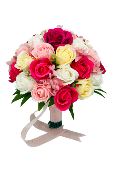 Eventissimi Buchet mare personalizabil cu trandafiri, plante decorative si ho...