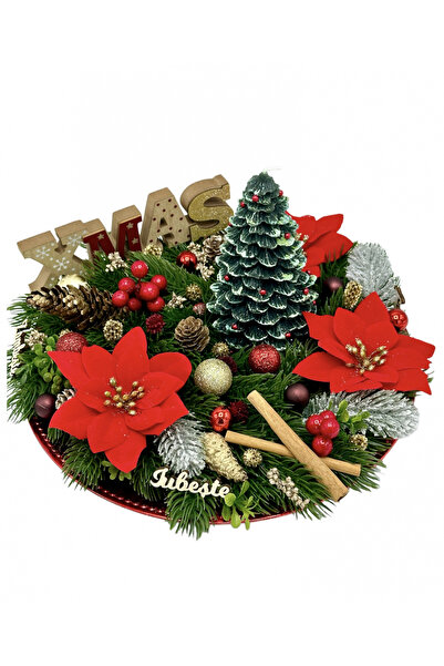 Eventissimi Aranjament de Craciun cu brad, craciunite, lumanare tip bradut si...