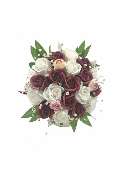 Eventissimi Διακοσμητική ανθοδέσμη, Μετάξι λουλούδια, λευκά