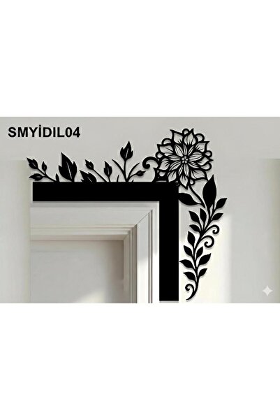 Simidil Design SMYİDİL DESİGN 30x30 cm Dekoratif Kapı Köşe Süsü - Siyah Boyan...