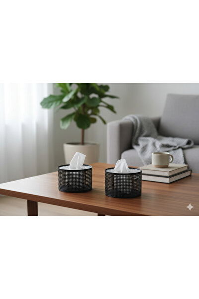 Generic A stylish and modern round tissue holder set – a touch of beauty in e...