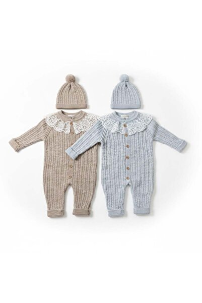 Generic Girls' overalls with a hat, sizes up to 12 months - gray (each color ...