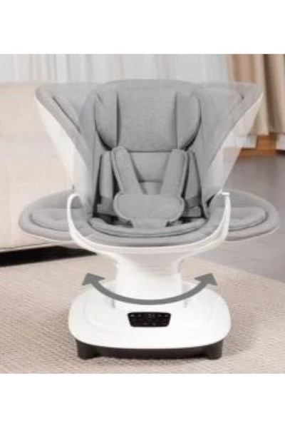 Mastela ماستيلا ديلوكس أرجوحة أطفال متعددة الحركات - رمادي وابيض