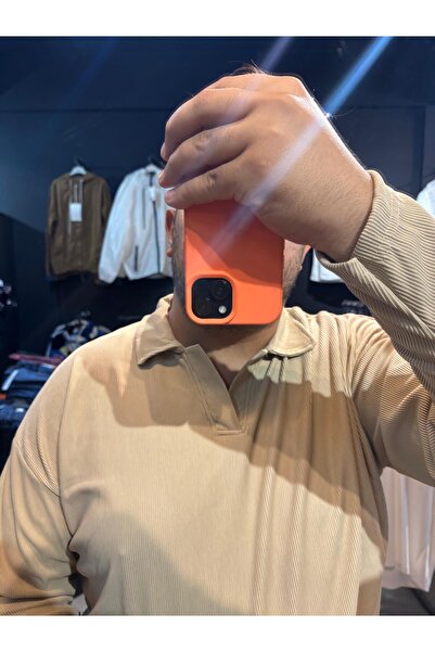 Q45collection Polo Collar Cotton Long Sleeve Basic T-Shirt