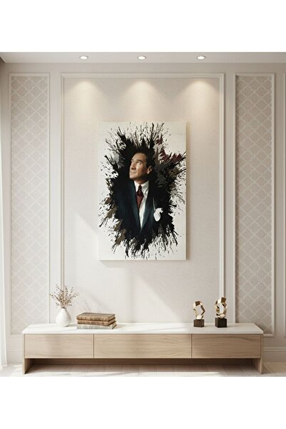 evinbizden ATATÜRK 85X55 BÜYÜK BOY KANVAS TABLO HEDİYELİK DEKORATİF