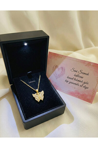 bs begisilver Kişiye Özel İsimli Açılabilir Kelebek Kanatlı Kolye – Bijuteri ...