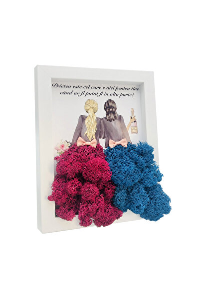 Eventissimi Aranjament floral, 24 cm, licheni stabilizați, vas ceramic, multi...