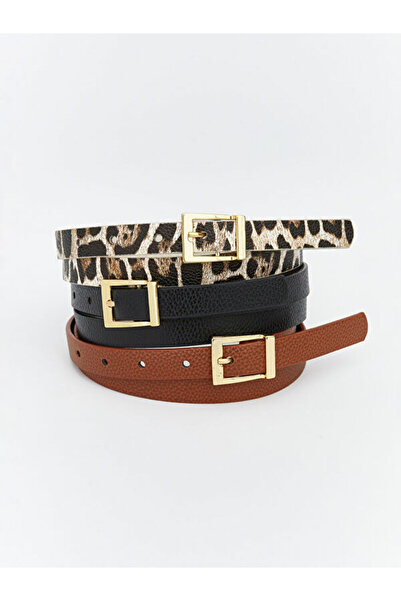 LC Waikiki Unique Products from Freezen Store I Leather-Look Women's Belt 3-P...