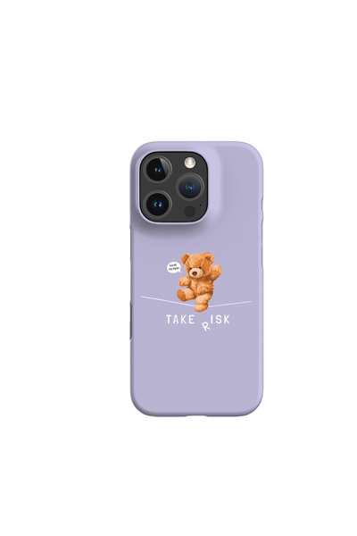 KaffCase حافظة هاتف آيفون 16 برو تيك ريسك تيدي بير من السيليكون الفاخر