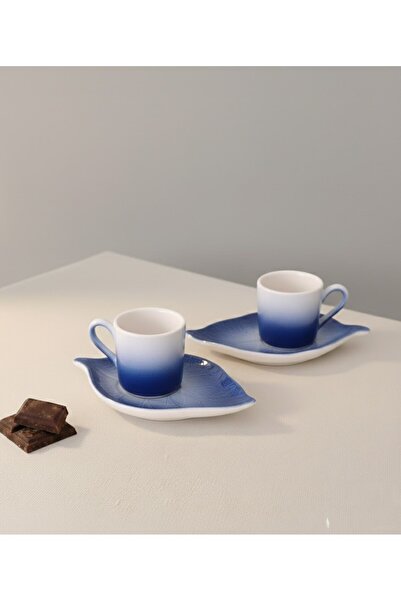 Artiser Leaf Design Ceramic Cup Set, Two-Person Ceramic Cup Set