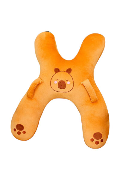 Krista Pernă de călătorie din pluș cu buclă pentru curea, suport pentru cap, ...