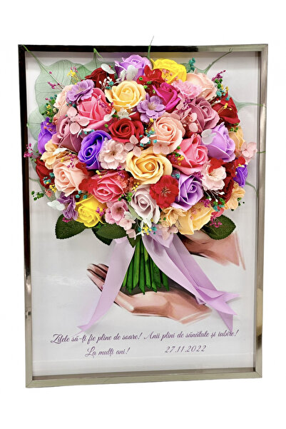 Eventissimi Προσαρμόσιμη ανθοδέσμη με τριαντάφυλλα και άνθη κερασιάς 30 εκ. x...