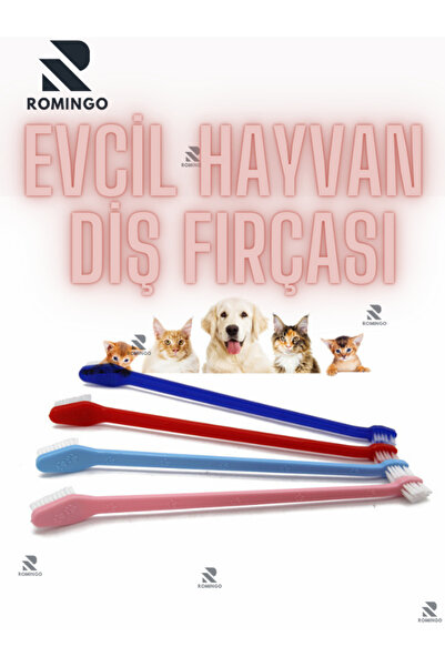 Romingo Dog Toothbrush Cat Toothbrush Pet Oral Care Brush Tartar and Plaque R...