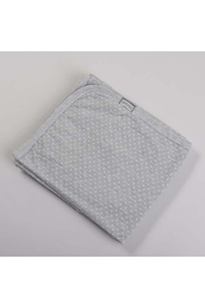 Generic ميني جنتل مهاد مواليد قطن بتطريز منقط مقاس 95x85 سم - فضي