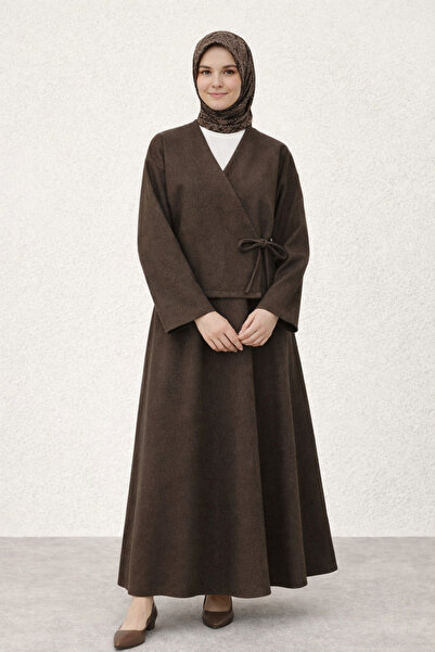 Kirazgym Skirted Cashmere Kimono Set - Brown