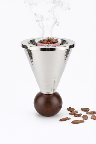 DUX مبخرة بخور فاخرة وعصرية مصنوعة من المعدن والكريستال - حامل بخور فاخر