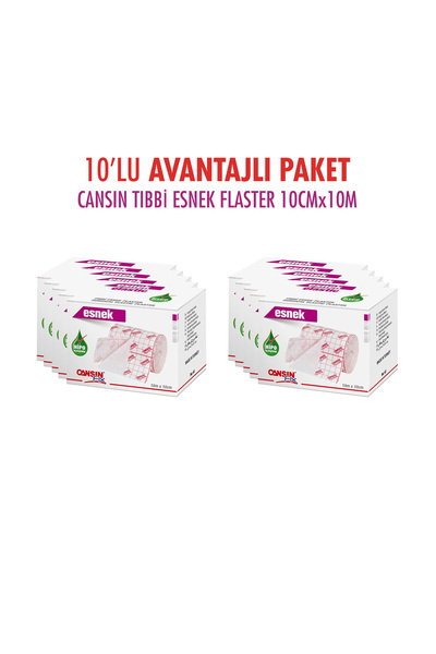CANSIN TIBBİ ESNEK FLASTER 10CM*10METRE 10LU AVANTAJLI PAKET
