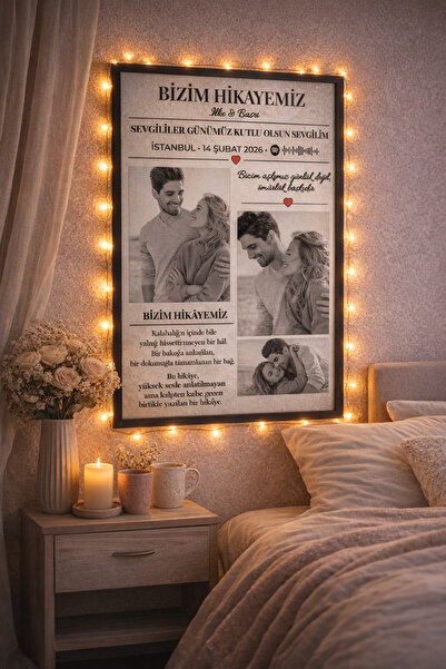 Anime Marketi Kişiye Özel Anı Gazetesi Poster | Favori Şarkınız ve Fotoğrafın...