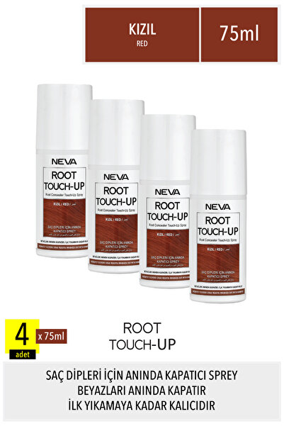 Neva ROOT TOUCH-UP Saç Dipleri İçin Kapatıcı Sprey KIZIL 75ml x 4adet