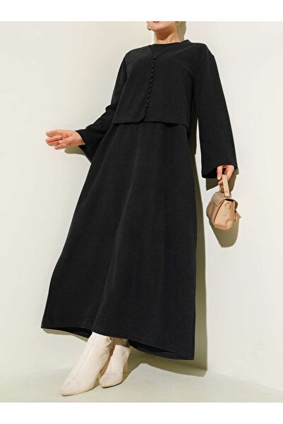 Burcia Mini Button Front Dress Double Set