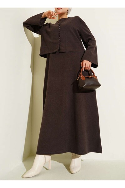 Burcia Mini Button Front Dress Double Set