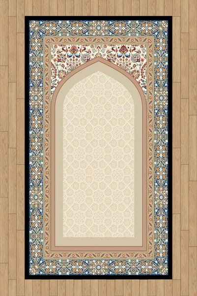 HaLıFoRuM Seccade Namazlık Decorative Soft Surface Machine Washable Foldable 65X115-Sec-580