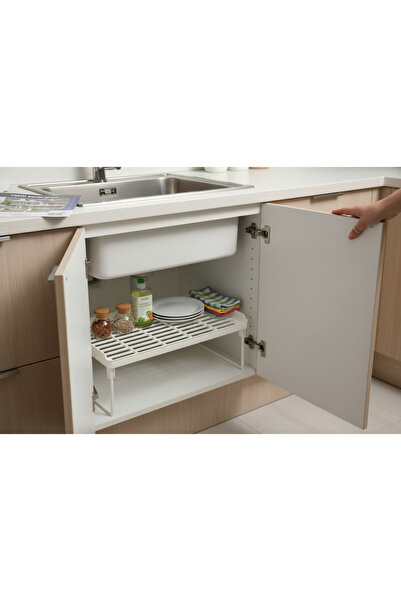 MİMOZA HOME Pratik dolap içi rafı tek katlı 23*37 cm