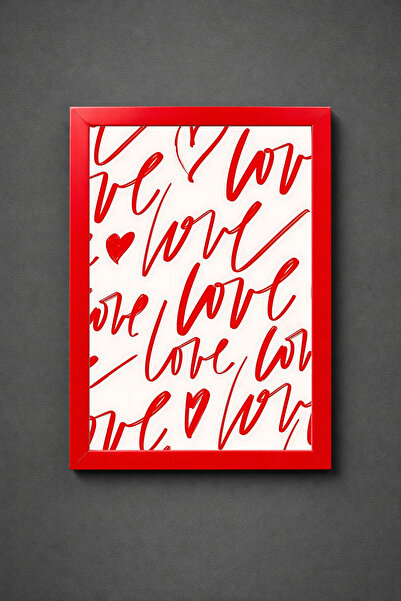 Koi Art Design Κόκκινο πλαίσιο, μονοκόμματος πίνακας ζωγραφικής υψηλής ποιότη...