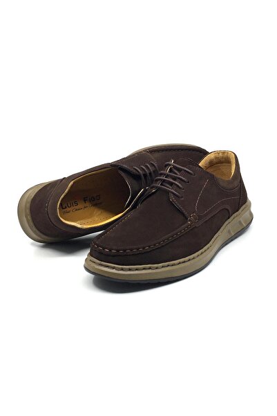 Luis Figo %100 Hakiki Deri Nubuk Ortopedik Erkek Rahat Günlük Loafer Rok Ayak...