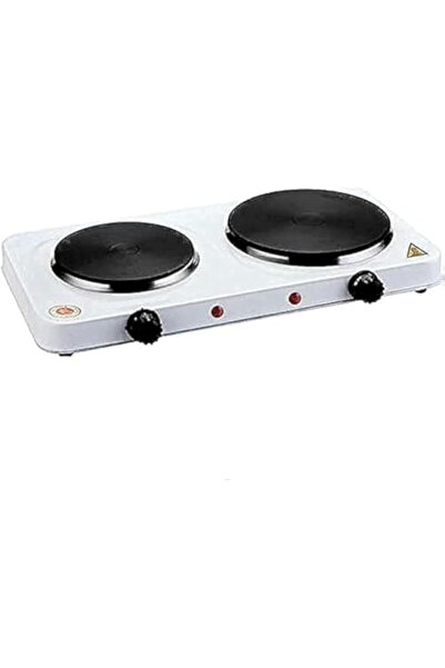 Denx موقد كهربائي مزدوج DX2803، بقوة 2000 واط، سطح طهي محمول من الحديد الزهر،...