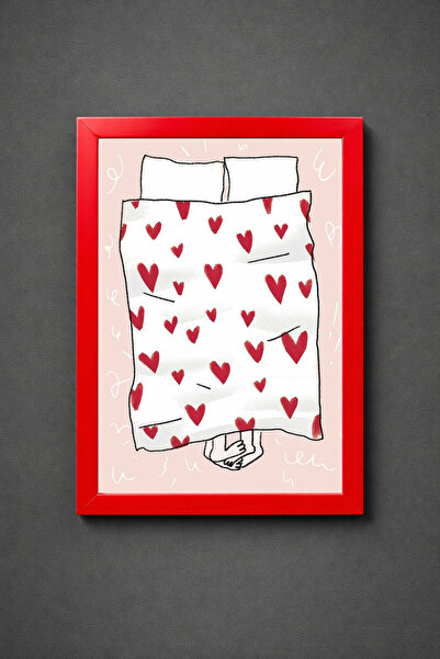 Koi Art Design Κόκκινο πλαίσιο, μονοκόμματος πίνακας ζωγραφικής υψηλής ποιότη...