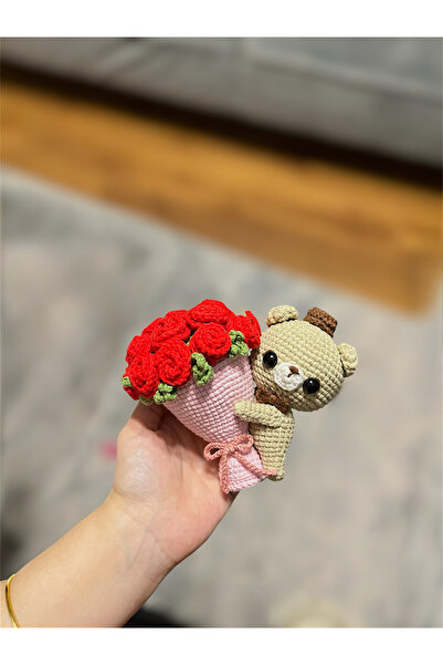 Zey's Amigurumi Amigurumi Çiçek Buketli Ayıcık (Sevgiliye, Anneye,Arkadaş Hed...