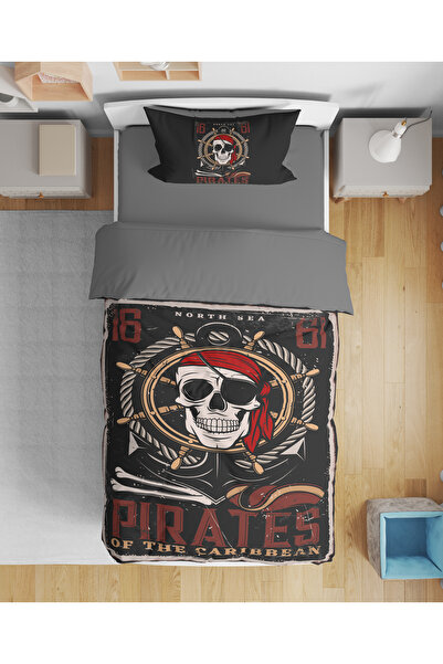 Erays Home Pirate Themed Caribbean 3D Digital Printed Single Men's Duvet Cove...