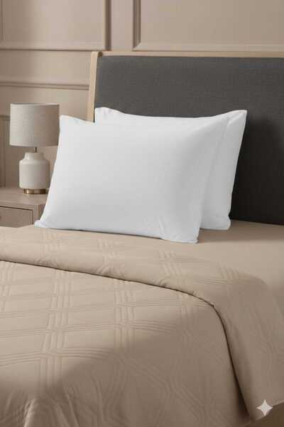 sağel 100% Flannel 2-Piece Pillowcase Set White (50X70 cm)