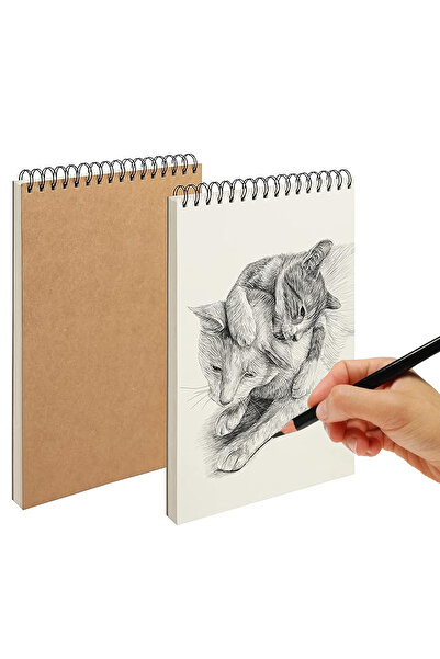 Limmy Caiet de schițe format A5, 160 gr, cu legare superioară, pentru desen c...