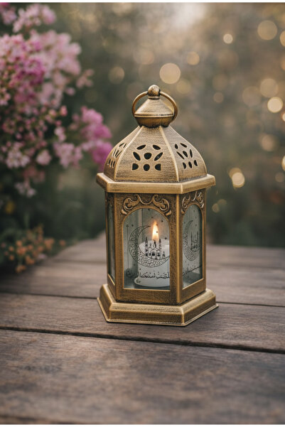 ozbience Şık Ramazan Temalı Mini Fener, Masa Üstü Dekorasyon için Ideal