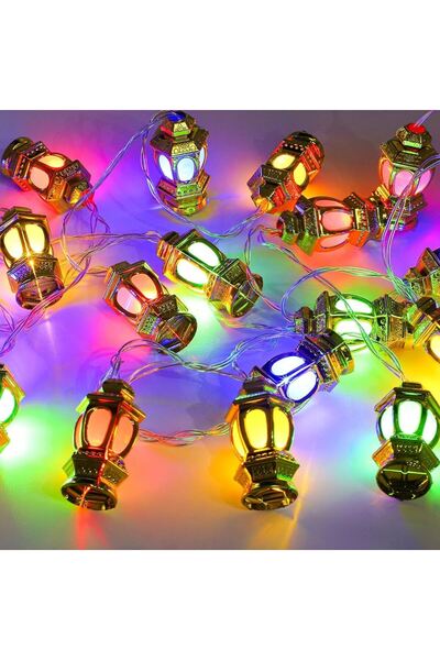ozbience Renkli Ramazan LED Işık, Kandil Şeklinde, 3 Metre, Sıcak ve Şık Aydı...