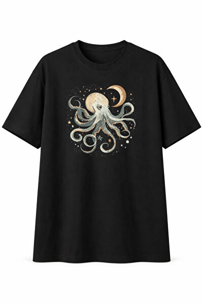 YRN COLLECTION Γυναικείο μπλουζάκι σε μαύρο και λευκό χρώμα, με στάμπα, βαμβα...