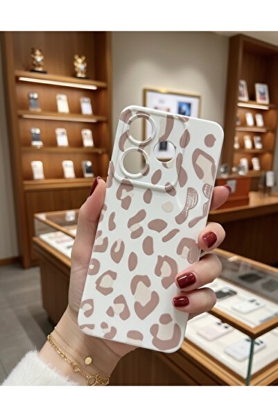 OVADA Realme C53 Uyumlu Leopar Desenli Silikon Telefon Kılıfı