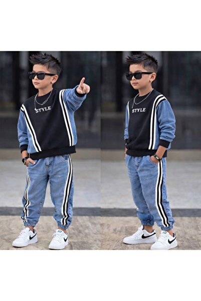 KOKOŞ BEBEK Set combinat cu detalii din denim pentru frați - PREȚ PER BUCATĂ ...