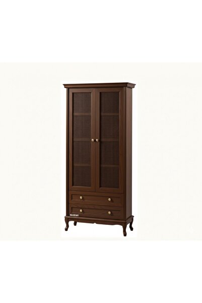 Masifart Abby Hasırlı Çekmeceli Kitaplık