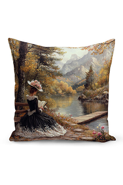 Bertille Home Husă de pernă cu imprimare digitală pe două fețe, seria Spring ...