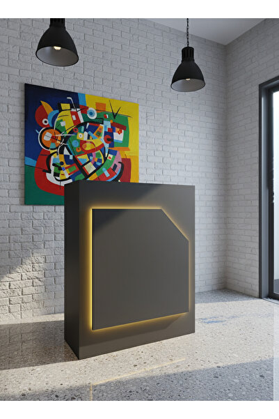 online fırsat mutlu ol mutlu kal Resital Ledli Karşılama Bankosu G-90 cm Ofis...