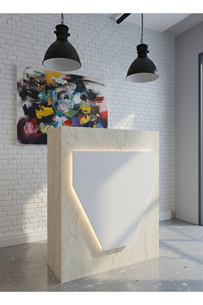 online fırsat mutlu ol mutlu kal Resital Ledli Karşılama Bankosu G-90 cm Ofis...