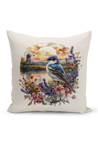 Bertille Home Husă de pernă cu imprimare digitală pe două fețe, seria Spring ...