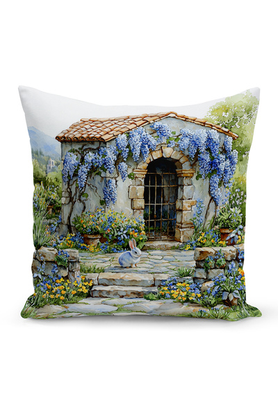 Bertille Home Ανοιξιάτικη Σειρά Κάλυμμα Μαξιλαριού Διπλής Όψης με Ψηφιακή Εκτ...