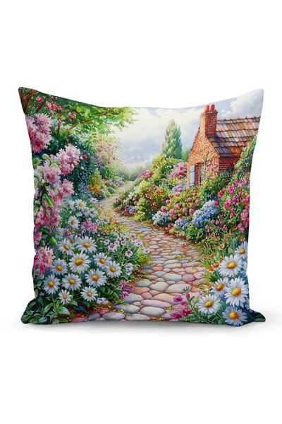 Bertille Home Ανοιξιάτικη Σειρά Κάλυμμα Μαξιλαριού Διπλής Όψης με Ψηφιακή Εκτ...