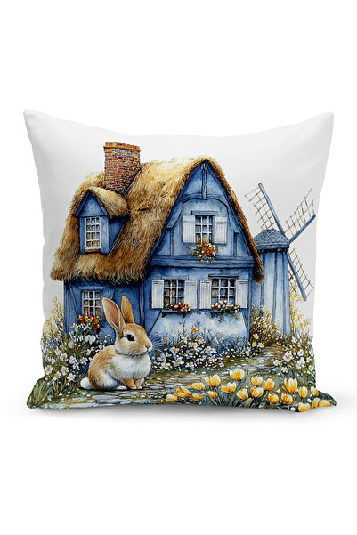 Bertille Home Husă de pernă cu imprimare digitală pe două fețe, seria Spring ...