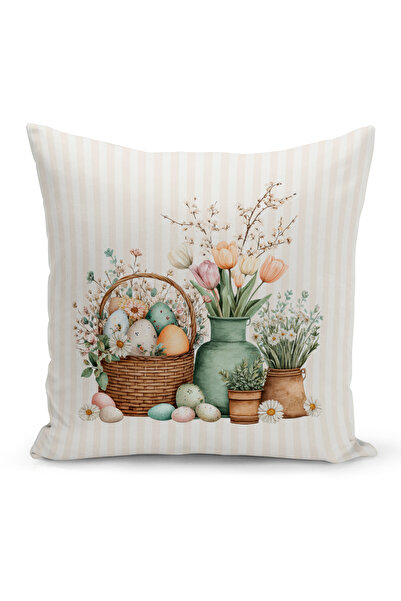 Bertille Home Husă de pernă cu imprimare digitală pe două fețe, seria Spring ...