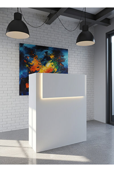 online fırsat mutlu ol mutlu kal Resital Ledli Karşılama Bankosu G-90 cm Ofis...